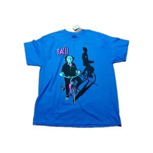 Saw - Billy On Tricycle - American Classics - Solid Blue Adult Short Sleeve 2XL
